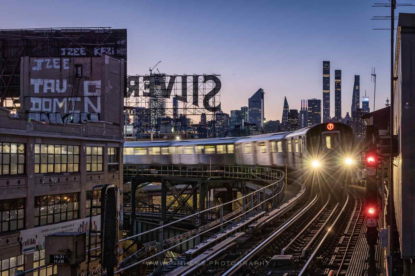 New York City from Queens with Silvercup studios 